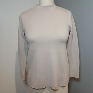 L.K. Bennett Taupe Merino Wool Blend Sweater Size M
